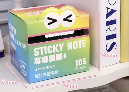 Pearl Gradient Transparent Pull-Out Sticky Notes – 105 Sheets